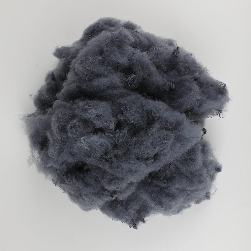 Dark Gray Wool Spinning Polyester Staple Fiber 3D×32mm