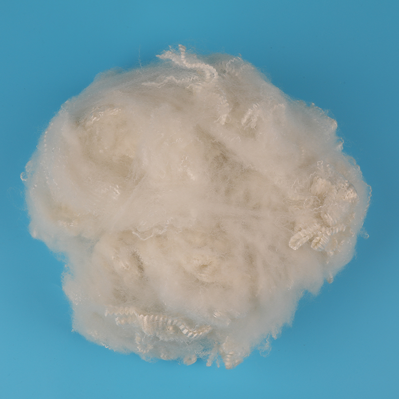 Raw White Wool Spinning  Polyester Staple Fiber 3D×102mm