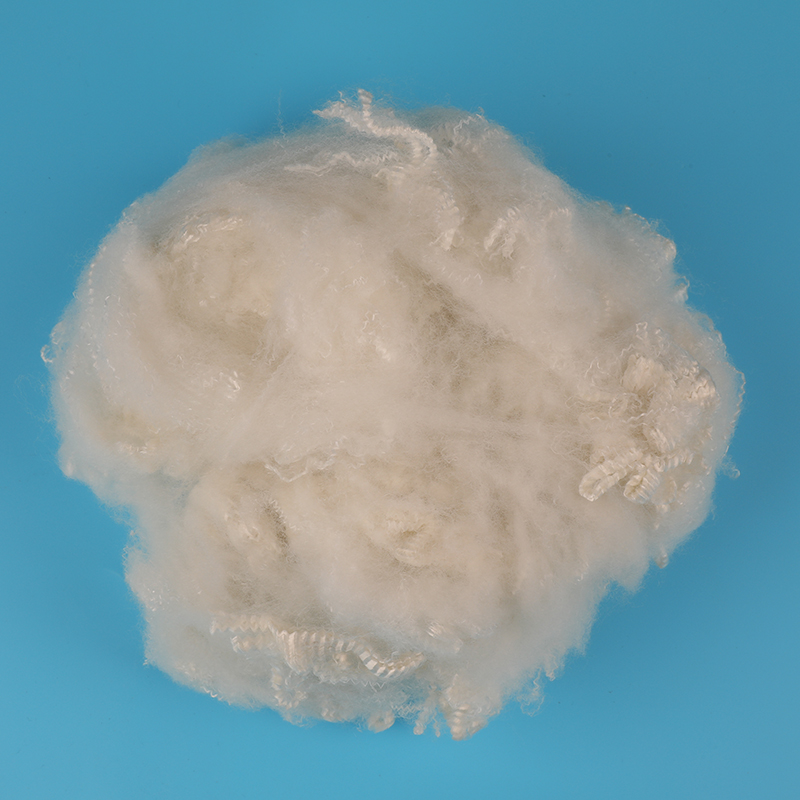 Raw White Wool Spinning  Polyester Staple Fiber 3D×102mm